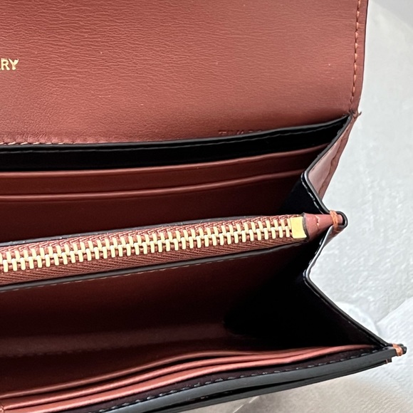 Burberry E-Canvas TB Monogram Stripe Continental Wallet In Bridle Brown - Picture 13 of 14